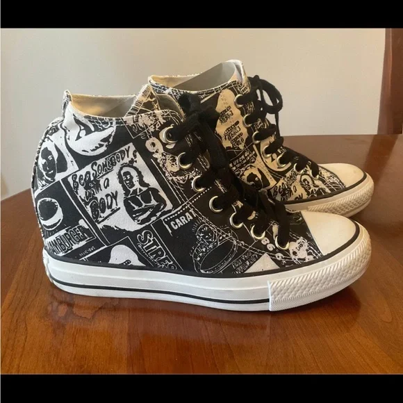Converse All Star x Andy Warhol Lux Wedge Women's Sneakers 7.5 - Picture 5 of 6